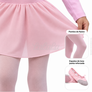 Alternative view of Conjunto Rosa Vestido de Algodón de Lazo
