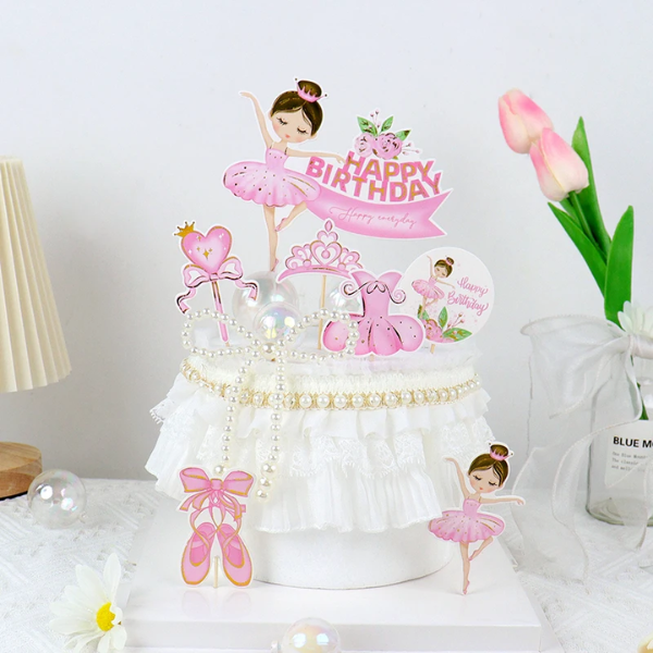 Adornos para Pastel de Cumpleaños - Bailarina de Ballet - Imagen 5