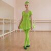 Conjunto de Ballet Tutú verde de Doble Capa con Destellos