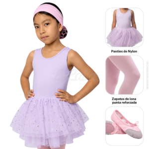 Alternative view of Conjunto de Ballet para Niña "Estrella" Manga Cero