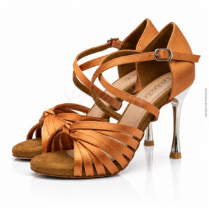 Modelo NATASHA — Zapatos de Baile Latino (Taco Dorado)